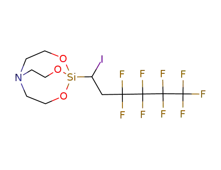 Molecular Structure of 135587-13-2 (1-(3,3,4,4,5,5,6,6,6-Nonafluoro-1-iodohexyl)-2,8,9-trioxa-5-aza-1-sila bicyclo(3.3.3)undecane)