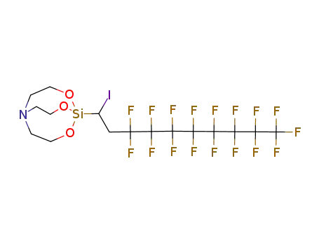 Molecular Structure of 135587-17-6 (1-(3,3,4,4,5,5,6,6,7,7,8,8,9,9,10,10,10-heptadecafluoro-1-iododecyl)-2,8,9-trioxa-5-aza-1-silabicyclo[3.3.3]undecane)