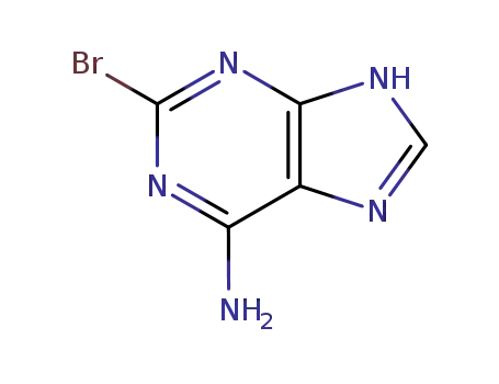 Molecular Structure of 28128-25-8 (6-Amino-2-bromopurine)