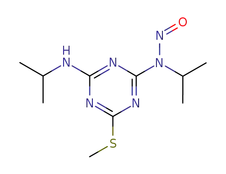 1,3,5-TRIAZINE-2,4-DIAMINE,N,N'-BIS(ISOPROPYL)-6-(METHYLTHIO)-N-NITROSO-CAS