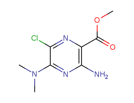 Pyrazinecarboxylic acid, 3-amino-6-chloro-5-(dimethylamino)-, methyl ester