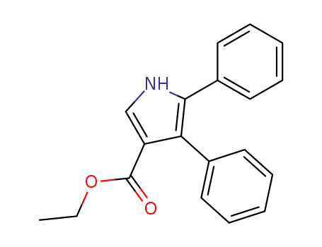 Molecular Structure of 73799-68-5 (1H-Pyrrole-3-carboxylicacid,4,5-diphenyl-,ethylester(9CI))