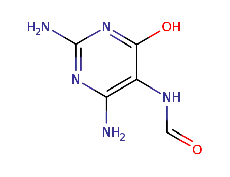 Molecular Structure of 51093-31-3 (2,4-Diamino-5-(formylamino)-6-hydroxypyrimidine)
