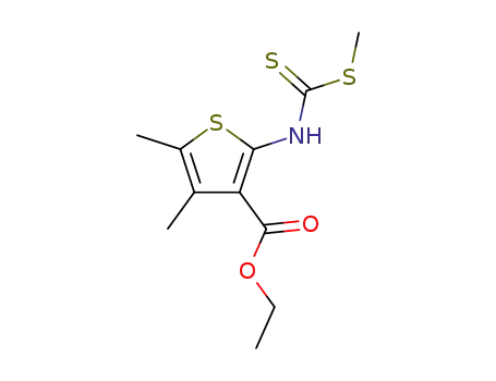 3-Thiophenecarboxylic acid,
4,5-dimethyl-2-[[(methylthio)thioxomethyl]amino]-, ethyl ester