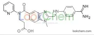 3-[[2-[[(4-carbamimidoylphenyl)amino]methyl]-1-methyl-benzoimidazole-5-carbonyl]-pyridin-2-yl-amino]propanoic acid