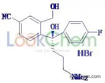 (-)4-[4-(dimethylamino)-1-(4'-fluorophenyl)-1-hydroxy-butyl]-3-(hydroxymethyl)-benzonitrile hydrobromide