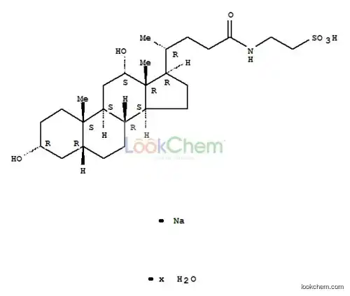 Ethanesulfonic acid,2-[[(3a,5b,12a)-3,12-dihydroxy-24-oxocholan-24-yl]amino]-, sodium salt, hydrate (1:1:?)
