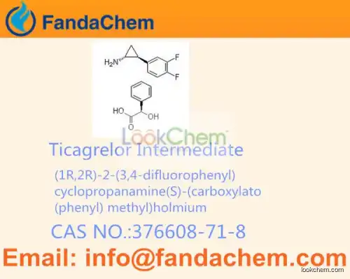 (1R,2R)-2-(3,4-difluorophenyl) cyclopropanamine(S)-(carboxylato(phenyl) methyl)holmium / Ticagrelor Intermediate  cas  376608-71-8