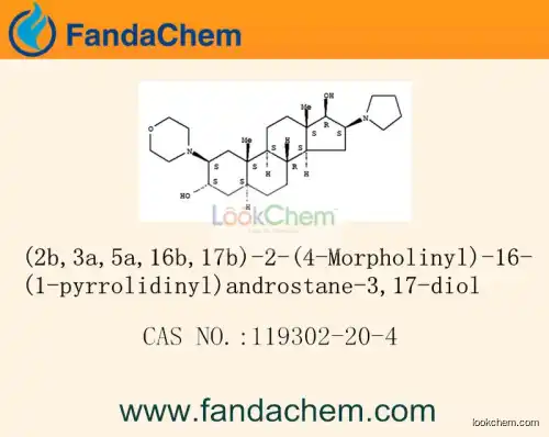 (2b,3a,5a,16b,17b)-2-(4-Morpholinyl)-16-(1-pyrrolidinyl)androstane-3,17-diol cas  119302-20-4