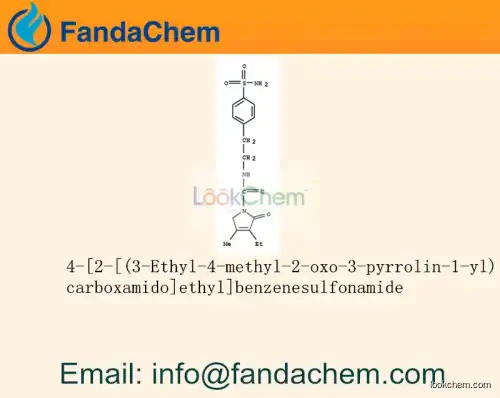 4-[2-[(3-Ethyl-4-methyl-2-oxo-3-pyrrolin-1-yl)carboxamido]ethyl]benzenesulfonamide cas  119018-29-0