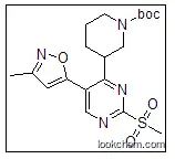 tert-butyl 3-(5-(3-methylisoxazol-5-yl)-2-(methylsulfonyl)pyrimidin-4-yl)piperidine-1-carboxylate