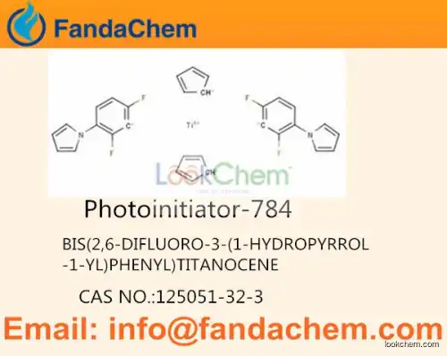 BIS(2,6-DIFLUORO-3-(1-HYDROPYRROL-1-YL)PHENYL)TITANOCENE CAS NO 125051-32-3  Photoinitiator-784(Fandachem)
