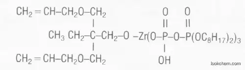 ZCA-N38 Zirconium IV 2,2(bis-2-propenolatomethyl)butanolato, tris(dioctyl)pyrophosphato-O(CAS No. 103455-10-3)