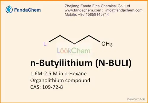 Organolithium compound CAS: 109-72-8,n-Butyllithium (N-BULI),1.6-2.5M in n-hexane solution,,leading exporter of Grignard Reagent in China,Hangzhou Fandachem Co.,Ltd