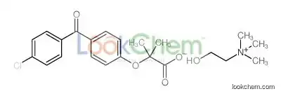 2-[4-(4-chlorobenzoyl)phenoxy]-2-methylpropanoate,2-hydroxyethyl(trimethyl)azanium