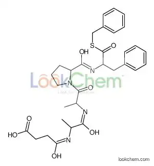 4-[[1-[[1-[2-[(1-benzylsulfanyl-1-oxo-3-phenylpropan-2-yl)carbamoyl]pyrrolidin-1-yl]-1-oxopropan-2-yl]amino]-1-oxopropan-2-yl]am