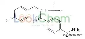 (4-chlorophenyl)methyl 2-hydrazinyl-4-(trifluoromethyl)pyrimidine-5-carboxylate