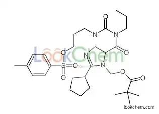 [8-cyclopentyl-3-[3-(4-methylphenyl)sulfonyloxypropyl]-2,6-dioxo-1-propyl-4,5-dihydropurin-7-yl]methyl 2,2-dimethylpropanoate