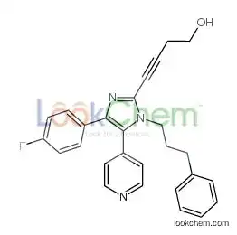 4-[4-(4-fluorophenyl)-1-(3-phenylpropyl)-5-pyridin-4-ylimidazol-2-yl]but-3-yn-1-ol