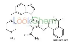 5-[6-[(4-methylpiperazin-1-yl)methyl]benzimidazol-1-yl]-3-[(1r)-1-[2-(trifluoromethyl)phenyl]ethoxy]thiophene-2-carboxamide