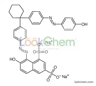 Disodium,(8z)-7-oxo-8-[[4-[1-[4-[2-(4-oxocyclohexa-2,5-dien-1-ylidene)hydrazinyl]phenyl]cyclohexyl]phenyl]hydrazinylidene]naphth