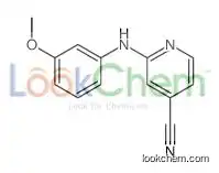 2-(3-methoxyanilino)pyridine-4-carbonitrile