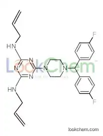 6-[4-[bis(4-fluorophenyl)methyl]piperazin-1-yl]-2-n,4-n-bis(prop-2-enyl)-1,3,5-triazine-2,4-diamine