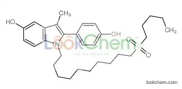 2-(4-hydroxyphenyl)-3-methyl-1-(10-pentylsulfonyldecyl)indol-5-ol