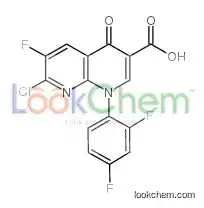 7-chloro-1-(2,4-difluorophenyl)-6-fluoro-4-oxo-1,8-naphthyridine-3-carboxylic acid
