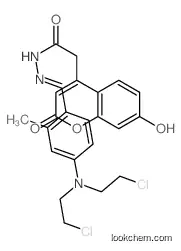 N-[(E)-[4-[bis(2-chloroethyl)amino]-2-methylphenyl]methylideneamino]-2-(7-hydroxy-2-oxochromen-4-yl)acetamide