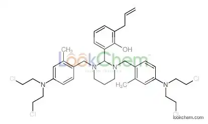 2-[1,3-bis[[4-[bis(2-chloroethyl)amino]-2-methylphenyl]methyl]-1,3-diazinan-2-yl]-6-prop-2-enylphenol