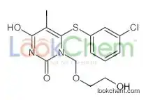 6-(3-chlorophenyl)sulfanyl-1-(2-hydroxyethoxymethyl)-5-methylpyrimidine-2,4-dione