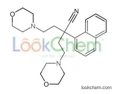 4-morpholin-4-yl-2-(2-morpholin-4-ylethyl)-2-naphthalen-1-ylbutanenitrile