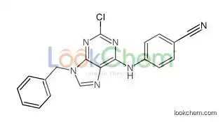 4-[(9-benzyl-2-chloropurin-6-yl)amino]benzonitrile
