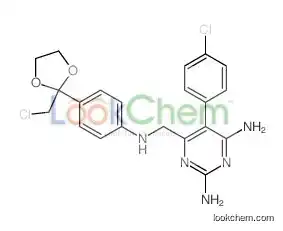 6-[[4-[2-(chloromethyl)-1,3-dioxolan-2-yl]anilino]methyl]-5-(4-chlorophenyl)pyrimidine-2,4-diamine