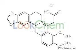 8-carboxymethyl-9,10-dimethoxy-5,6-dihydro-[1,3]dioxolo[4,5-g]isoquino[3,2-a]isoquinolinylium, chloride