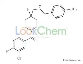 (3-chloro-4-fluorophenyl)-[4-fluoro-4-[[(5-methylpyridin-2-yl)methylamino]methyl]piperidin-1-yl]methanone