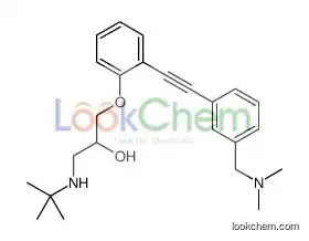 1-(tert-butylamino)-3-[2-[2-[3-[(dimethylamino)methyl]phenyl]ethynyl]phenoxy]propan-2-ol