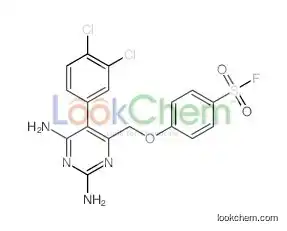 4-[[2,6-diamino-5-(3,4-dichlorophenyl)pyrimidin-4-yl]methoxy]benzenesulfonyl fluoride