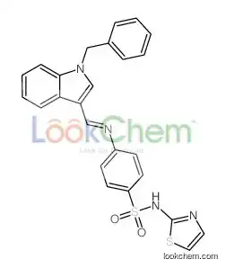4-((1-benzyl-1H-indol-3-yl)methylene-amino- N-(thiazol-2-yl)benzenesulfonamide