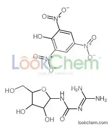 1-(diaminomethylidene)-3-[3,4-dihydroxy-5-(hydroxymethyl)oxolan-2-yl]urea,2,4,6-trinitrophenol