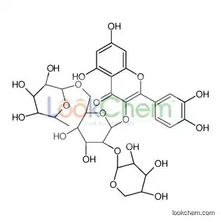 2-(3,4-dihydroxyphenyl)-3-[(2S,3R,4S,5S,6R)-4,5-dihydroxy-6-[[(2R,3R,4R,5R,6S)-3,4,5-trihydroxy-6-methyloxan-2-yl]oxymethyl]-3-[