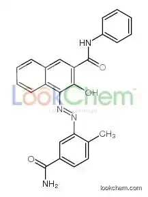 (4Z)-4-[(5-carbamoyl-2-methylphenyl)hydrazinylidene]-3-oxo-N-phenylnaphthalene-2-carboxamide