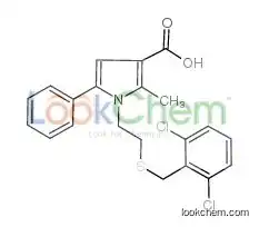 1-[2-[(2,6-dichlorophenyl)methylsulfanyl]ethyl]-2-methyl-5-phenylpyrrole-3-carboxylic acid