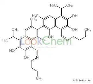 (1E)-1-(butylaminomethylidene)-7-[(8Z)-8-(butylaminomethylidene)-1,6-dihydroxy-3-methyl-7-oxo-5-propan-2-ylnaphthalen-2-yl]-3,8-