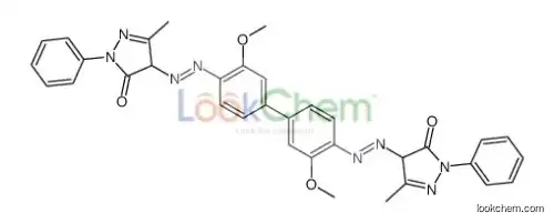 4-[[2-methoxy-4-[3-methoxy-4-[(3-methyl-5-oxo-1-phenyl-4H-pyrazol-4-yl)diazenyl]phenyl]phenyl]diazenyl]-5-methyl-2-phenyl-4H-pyr