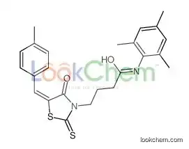 4-[5-[(4-methylphenyl)methylidene]-4-oxo-2-sulfanylidene-1,3-thiazolidin-3-yl]-N-(2,4,6-trimethylphenyl)butanamide