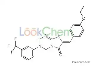 (7Z)-7-[(4-ethoxyphenyl)methylidene]-3-[3-(trifluoromethyl)phenyl]-2,4-dihydro-[1,3]thiazolo[3,2-a][1,3,5]triazin-6-one
