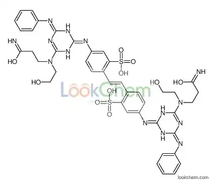 5-[[4-[(3-amino-3-oxopropyl)-(2-hydroxyethyl)amino]-6-anilino-1,3,5-triazin-2-yl]amino]-2-[(E)-2-[4-[[4-[(3-amino-3-oxopropyl)-(