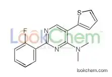2-(2-fluorophenyl)-N,N-dimethyl-5-thiophen-2-ylpyrimidin-4-amine